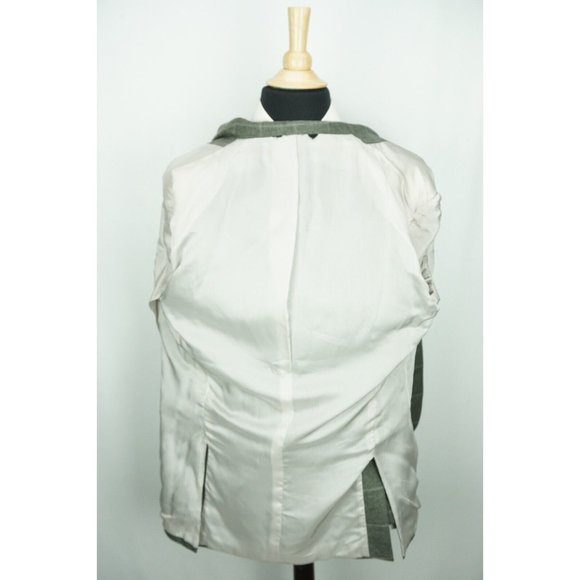 Jos A Bank Signature Collection Tailored Fit Silk Linen Gray Plaid Sport Coat 42 - Picture 6 of 8